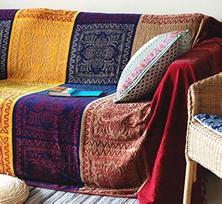 Sijonai didelei sofai Chenille Žakardas Kutai Metų antklodės lovos komplektams Kėdės Slipcover 2 sėdimos vietos 3 sėdimos vietos Bohemian Fringe Kutai Raudona didelė 220x260cm