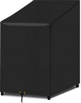 Sodo krovimo kėdės dangtis, vandeniui atsparus anti UV 420D Oksfordo audinio lauko kėdės dangtis 68 x 96 x 110/150 cm (juodas)