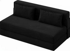 Sofa lova su pagalvėle, išskleidžiama dvivietė sofa lova, velvetinis užvalkalas, tiuftuota išvaizda, taupo erdvę svetainėje, svečių kambaryje, mažuose apartamentuose, greitas pertvarkymas, aukštos kokybės paminkštinimas