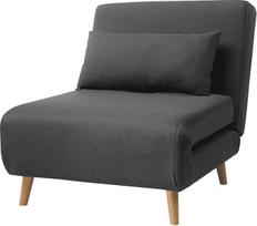 Sofa lova, 4-in-1 miegamasis krėslas su lovos funkcija, sofa lova, svečių lova, viengulė sofa, minkšta sofa, su reguliuojamu atlošu, šezlongas, skirta miegamajam, svetainei, pilka
