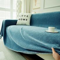 Sofa Slipcover Chenille Bohemia geometrinės eglutės baldų apsauga Tassel antklodės Couch Cover B Blue 180x340cm