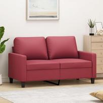 Sofa, poilsio sofa sofa su porankiais, atlošo pagalvėlė, svetainės sofos dizainas, metalinis rėmas, vyno raudona, 120 cm