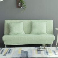 Sofos lovos dangtelis Poliesterio ruožas sulankstomas be rankų Futon Slipcover Elastinga sofos slipcover gyvenamojo kambario apdaila Žalioji L (190-225 cm)