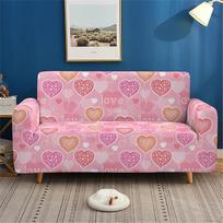 Sofos užvalkalas "Love Balloon" ir rožinis sofos užvalkalas Spausdinti sofos apsauginę neslystančią apsaugą su porankiu, universalus sofos užvalkalas, apsaugantis nuo įbrėžimų, skalbiamas sofos užvalkalas 1 sėdynė