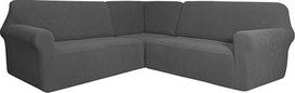 Sofos užvalkalas, kampinis sofos užvalkalas, L formos sofos užvalkalas, 3 dalių sofos užvalkalas, kampinė sofa, sofos užvalkalas, neslystantis sofos užvalkalas, sofos užvalkalo apsauga svetainei (tamsiai pilka, 7 sėdimos vietos)