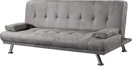 Somnia Descanso - Cemento pilka Clic Clac 3 vietų sofa-lova su dekoratyvinėmis pagalvėlėmis, modernaus dizaino, praktiška ir funkcionali