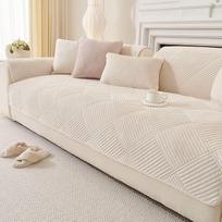 Sofos užvalkalas, kampinė sofa, sofos užvalkalas, L formos, 1, 2, 3, 4 vietų, aksominis sofos užvalkalas šunims ir katėms, neslystantis sofos apsauginis užvalkalas, skalbiamas (smėlio spalvos, 70 x 210 cm)