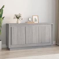 Sonoma Sideboard 102 x 35 x 55 cm Sandėliavimo spinta Stilinga šoninė spinta Bufetinė spinta Moderni spinta gyvenamajam kambariui Miegamajam ar prieškambariui Minimalistinis dizainas Pilka