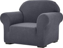 subrtex Stretch Sofa Cover 1 gabalas Gyvenamasis kambarys Fotelis Minkšti baldai skalbiami Sofa Slipcovers vaikams šunims (kėdė, pilka)