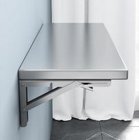 Sulankstomas sieninis stalas Nerūdijančio plieno 304 plaukiojantis sulankstomas stalas namų biurui ir skalbyklai Erdvę taupantis metalinis stalas 80 x 40 cm Universalus ir stilingas