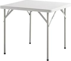 Sulankstomas stalas Kvadratinis daugiafunkcinis nešiojamas kietas daugiafunkcinis saugojimo stalas 86 x 86 x 74 cm baltas