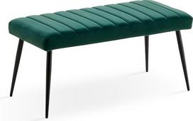 TUKAILAI Valgomojo suolas 101 cm su aksomo storio sėdyne, minkštas suolas su metalinėmis kojomis, lovos suolas, spintos suolas, virtuvės suolas, valgomojo suolas, spinta, miegamojo, prieškambario baldai