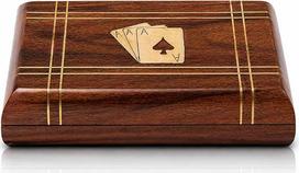 Unikalios gimtadienio dovanų idėjos Rankų darbo klasikinis medinis žaidimo kortų laikiklis Deck Box Storage Case Organizatorius Premium kokybės žaidimo kortelės Housewarming Party dovanos jam jai