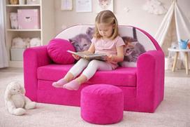 Vaikiška sofa lova su taburete / pagalvėle