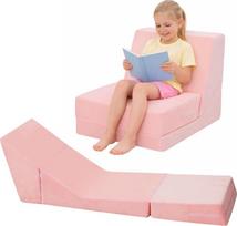 Vaikiška sofa, 3 in 1 sulankstoma sofa lova, koralų vilnos mini kušetė, vaikų sofa vaikų kambariui, vaikų dienos ir gimtadienio dovana mergaitėms, rožinė