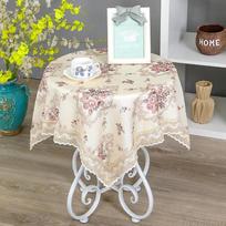 USTIDE Derliaus gėlių nėrinių staltiesė elegantiška 80x80cm kvadrato