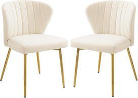Valgomojo kėdės, 2 komplektas, minkštos valgomojo kėdės, modernios, aksominės, virtuvės kėdės su atlošu, ergonomiškos kėdės su aukso spalvos kojomis, valgomojo kėdės svetainei, virtuvei, miegamajam (smėlio spalvos)