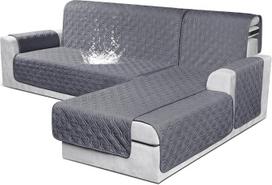 VANSOFY Sofos dangtelis 100 % vandeniui atsparus L formos sofos dangtelis 3 pakuotės dvipusis šezlongas sofos baldų apsauginis dangtelis naminiams gyvūnėliams šunims ir katėms