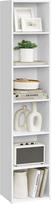 VASAGLE Bücherregal, 6-stöckiges Regal, offenes Aufbewahrungsregal, Standregal, 24 x 30,2 x 160,7 cm, für Wohnzimmer, Homeoffice, Esszimmer, wolkenweiß LBC411W01