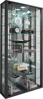 VCM pakabinama stiklinė vitrina su grūdintu apsauginiu stiklu Apytiksliai matmenys H 115 x Š 59 x D 18 cm Modernus ir erdvę taupantis "Vitrosa Maxi Mirror Black" veidrodis