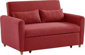 Vente-unique Ayla 2 vietų išskleidžiama sofa 2 žmonėms Raudona