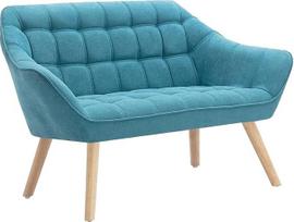 Vente-unique Sofa 2-vietė - Audinys - Mėlyna - Caserta