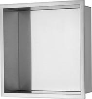VEVOR Sieninė niša 10 x 33,02 x 33,02 cm Dušo niša iš nerūdijančio plieno Vieno sluoksnio 100 % atspari vandeniui Nišos montavimas 0-40 °C darbinė temperatūra 92° Vidinio kampo dizainas Tinka vonios kambariui Miegamojo kabinetui