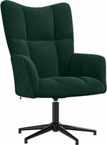 vidaXL "Recliner Swivel TV Chair", minkštas krėslas, relaksacinis krėslas, fotelis, fotelis, svetainė, tamsiai žalia, aksomas