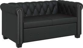 VidaXL 2 ir 3 vietų Chesterfield sofa / kušetė, dirbtinės odos biuro baldų komplektas