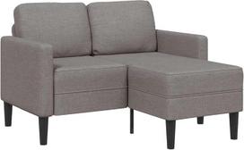 vidaXL 2 sėdimų vietų sofa su šezlongu L forma Taupe 125 cm audinys 2 sėdimos sofos miegamajam Dviejų vietų sofa 2 sėdimos sofos L forma