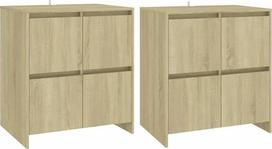 vidaXL 2 x komoda šoninė komoda šoninė spinta šoninė spinta universali spinta stovinti spinta sandėliavimo spinta Sonoma ąžuolas 70 x 41 x 75 cm Medienos medžiaga