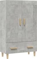 vidaXL Highboard Komoda šoninė komoda Šoninė spinta Daugiafunkcinė spinta Aukšta spinta Betoninė pilka 70 x 31 x 115 cm Medienos medžiaga