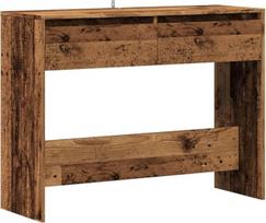vidaXL Konsolinis stalas Antikvarinis medžio vaizdas 100 x 35 x 76,5 cm Medžio kompozito sofos stalas Prieškambario stalas Už sofos prieškambario stalas