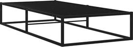 vidaXL lovos rėmas Metalinis miegamojo lovos rėmas Miegamojo lova Viengulė lova Dvigulė lova Lentynų rėmas Miegamojo baldai Juodas metalas 90 x 200 cm