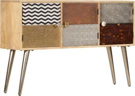 vidaXL Mangmedžio masyvo komoda 120 x 30 x 75 cm Komoda Komoda TV spintelė Prieškambaris