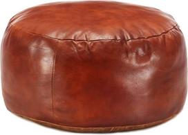 vidaXL Pouf Sėdynė Pouf Stool Pouf Kojinė taburetė Grindų pagalvėlė Sėdynė pagalvėlė Stoolas Osmanų šviesiai rudos spalvos 60 x 30 cm natūrali ožkos oda