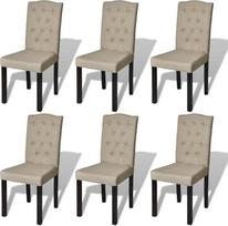 VidaXL Salės šezlongas 6 vnt Tissu Beige
