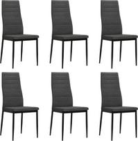 VidaXL Salės šezlongas 6 vnt Tissu Gris foncé