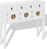 vidaXL Sideboard spinta spinta konsolė šoninė spinta Kinijos Azijos stiliaus medžio masyvo balta