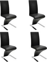 VidaXL Salės šezlongas 4 vnt Cuir artificiel Noir