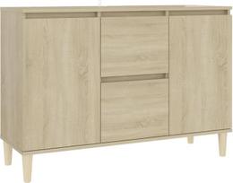 vidaXL šoninė spinta 2 stalčiai 2 durys komoda šoninė spinta įvairios paskirties spintelė šoninė spintelė stovinti spintelė Sonoma ąžuolas 101 x 35 x 70 cm Medienos medžiaga