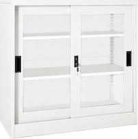 vidaXL Spinta su stumdomomis durimis Biuro spinta Dokumentų spinta Biuro baldai Metalinė spinta Plieninė spinta Sandėliavimo spinta Universali spinta Balta 90 x 40 x 90 cm Plienas
