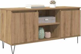 vidaXL TV spintelė "Artisan Oak" 104 x 35 x 50 cm Medžio kompozitas Šiuolaikiniai svetainės baldai Stačiakampio formos TV spintelė Tvirtas medijos blokas Daug vietos saugojimui Minimalistinis pramogų stalas
