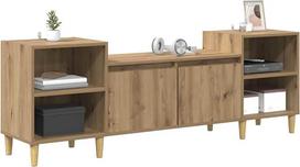 vidaXL TV spintelė "Artisan Oak" 160 x 35 x 55 cm Medžio kompozitas Stilingas svetainės kambario organizatorius Rustic TV stovas su sulankstomomis durelėmis Didelė erdvė jūsų pramogoms