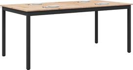 vidaXL valgomojo stalas Natūralus 180 x 90 x 75 cm Kvadratinis valgomojo stalas iš pušies masyvo Šiuolaikiškas patvarus stilingas minimalistinis idealiai tinka šeimos susibūrimams Lengva priežiūra 64 pėdos