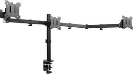 VIVO STAND-V103C Trijų 21,5-27 colių LED LCD kompiuterio monitoriaus laikiklis ant stalo VESA stovas, įleistinis sieninis laikiklis, visiškai reguliuojamas, pasukamas ir pakreipiamas
