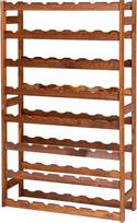 Vyno stovas medinis 56 butelių rudos spalvos 72,5 x 118 x 25 cm Vyno stovas Vyno butelių stovas Gėrimų stovas Vyno stovas