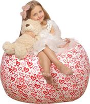 Wekapo pliušinių gyvūnų laikymo Bean Bag kėdė | 38" itin didelis | 48" kokybės YKK užtrauktukas | aukščiausios kokybės medvilninis audeklas (širdis)