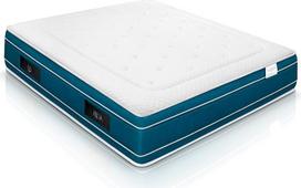 WIN REST "Visco Aqua" gelinis kišeninis spyruoklinis čiužinys, aukštis 30 cm, vidutinio stiprumo, branduolys su 750 plunksnų, 400 g damaskinis audinys, hipoalerginis pluoštas, itin minkštas (150 x 200 cm)