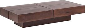 Woodkings® Amberley medinis kavos staliukas, modernus medžio masyvas, modernus dizainas, išskirtinis medžio masyvas, svetainės kavos staliukas (tamsi akacija, 140 x 70 cm)